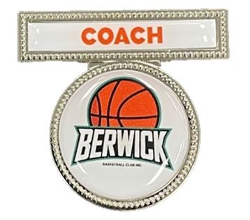 Double Metal Silver Badge with Pin fixture - epoxy/resin...