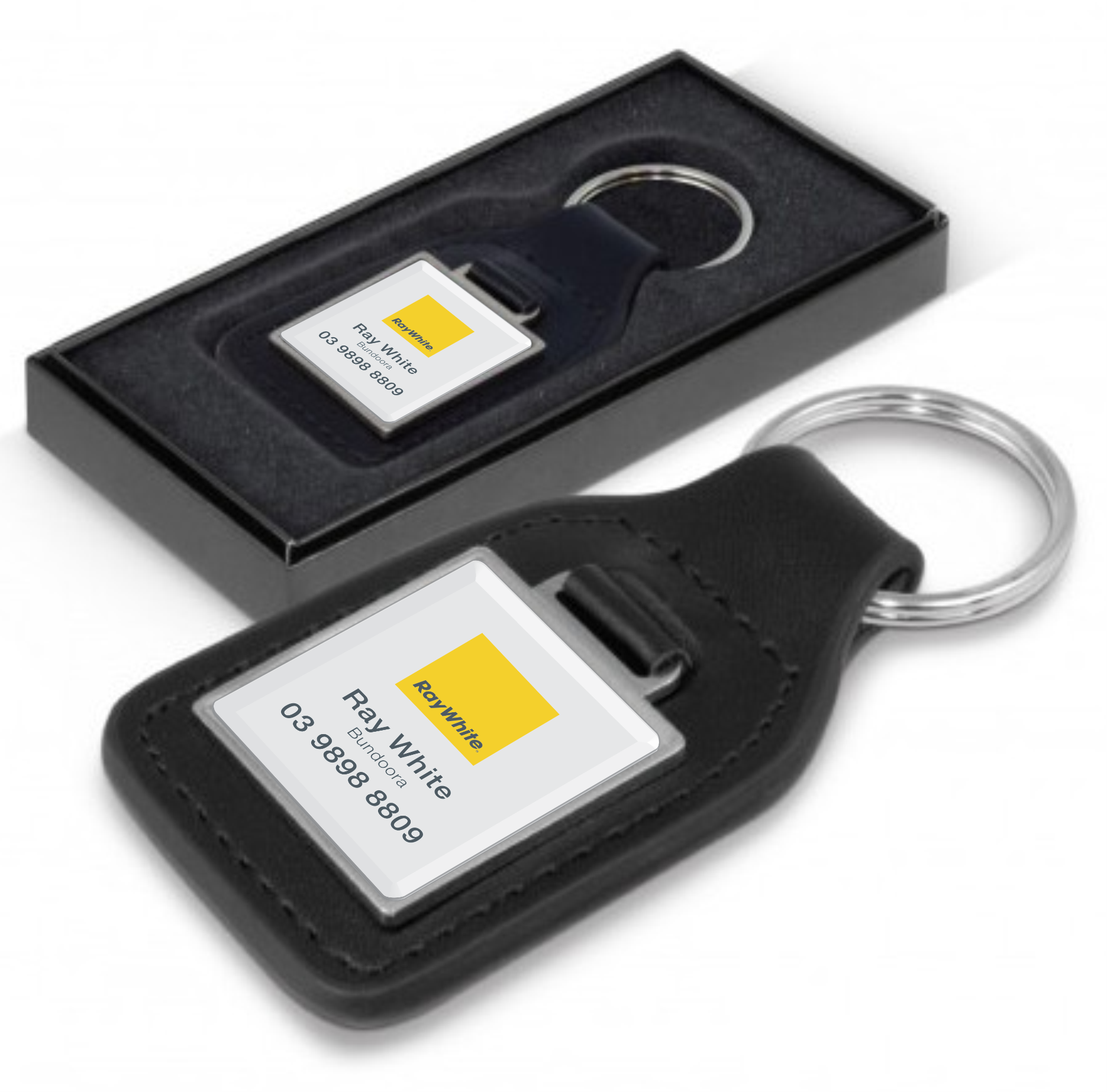 Ray White Genuine leather key ring