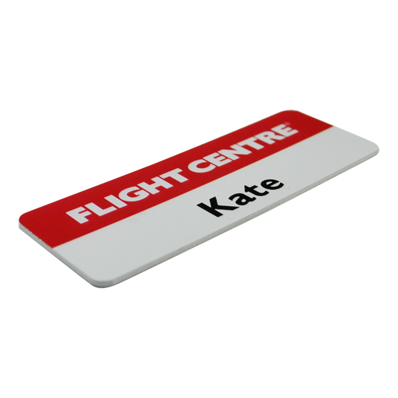 Acrylic name badge (no resin coating)