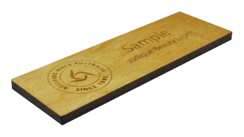 Engraved wooden name badge