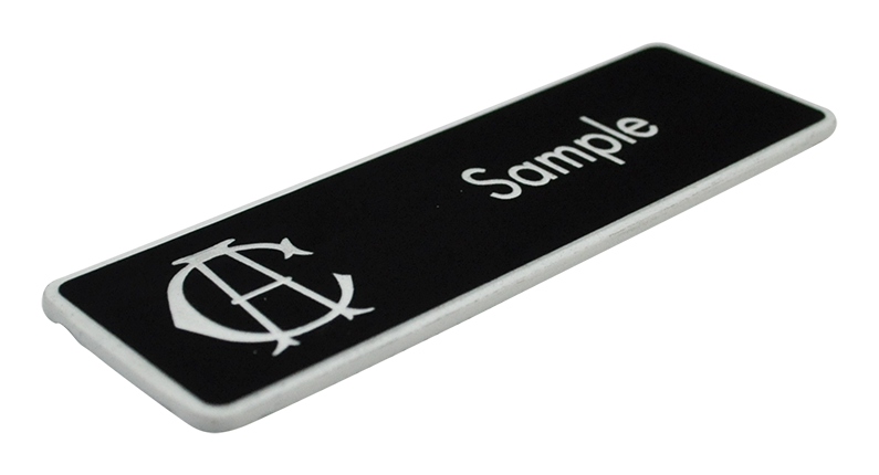 Engraved name badge - bevelled