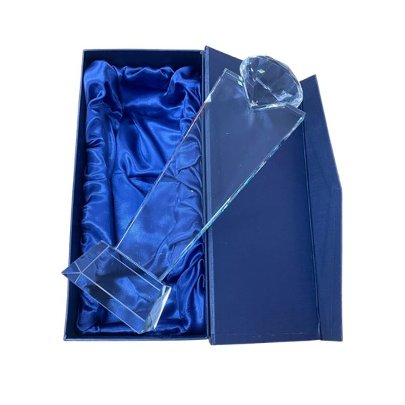 GLASS AND CRYSTAL DIAMOND TROPHY