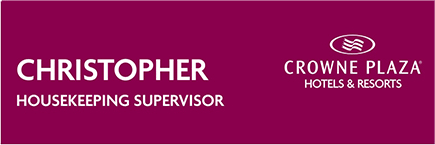 Acrylic Name Badge – Plum Background