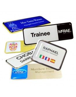 Metal name badges