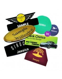 Custom shaped name badges